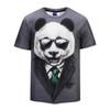 Fashion Tee Top Sleeve Round Suit Tie 3D T-Shirt