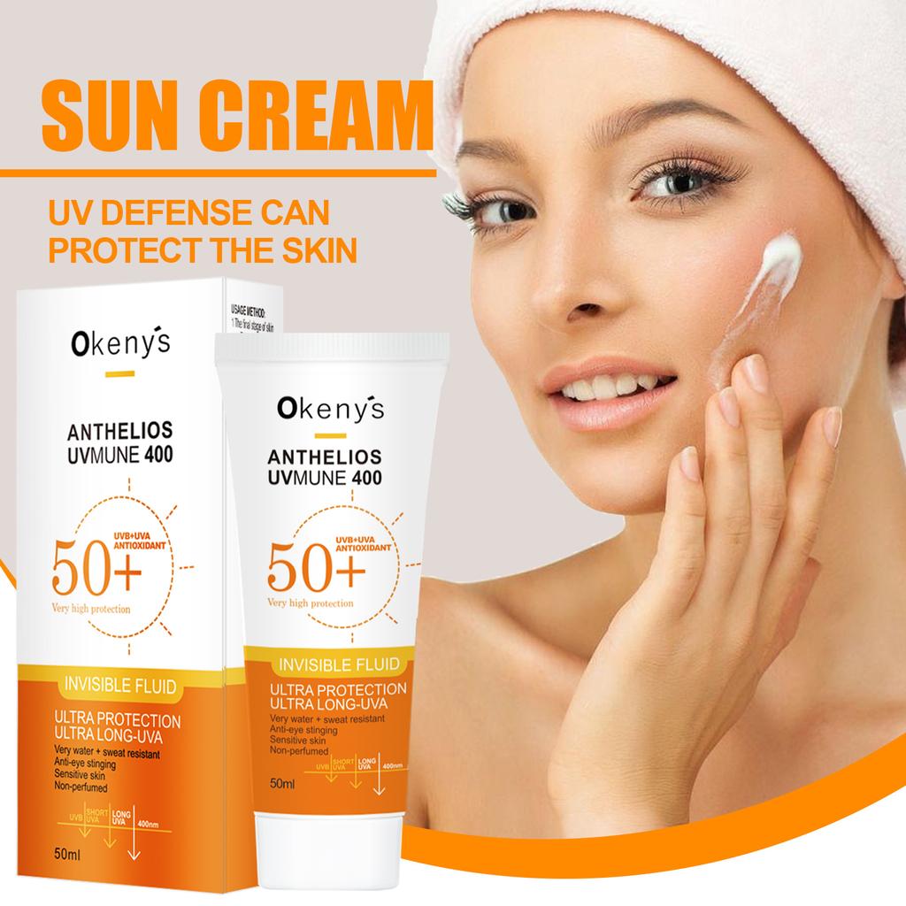 Sunscreen SPF50+ 50ml Face Body Ultra Anti-Imperfection Anti-Shine Invisible Fluid Sunscreen less