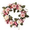 35cm Flower Rose Merry Christmas Garland Wreath Home Party Door Hanging Decor
