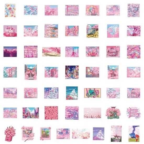 JapanSakuraSakura seasonHanamiPink colorJapanese cultureJapan travelWafuuJapanese townSealSticker (50 pieces JQ1)