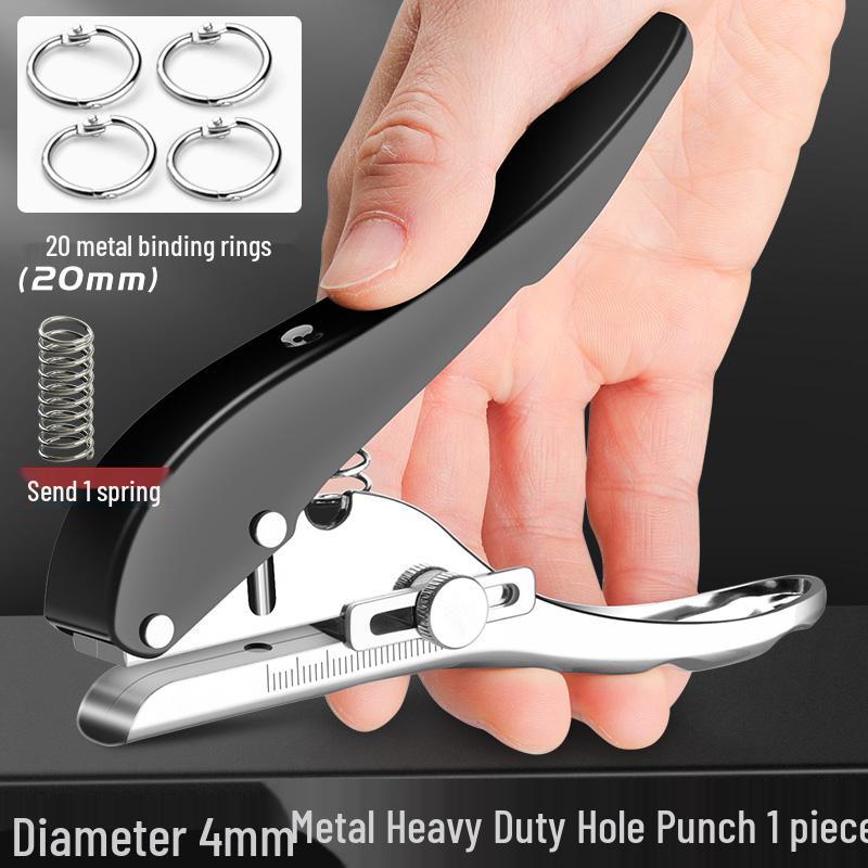 Heavy Duty PVC Manual Round Hole Puncher for Thick Paper and Binders