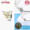 New Silver 925 Blue Dragonfly Butterfly Charms Beads Fit Bracelet for Women DIY Fine Jewelry Accessories Beads Gifts