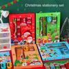 Christmas Stationery Set Cartoon Xmas Pattern Pencil Sharpener Erasers Pencils Kawaii School