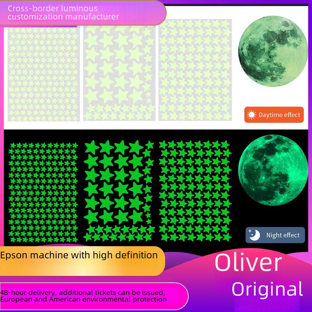 333 Glow-in-the-Dark Star and Moon Wall Stickers for Kids' Bedroom - Self-Adhesive Decor