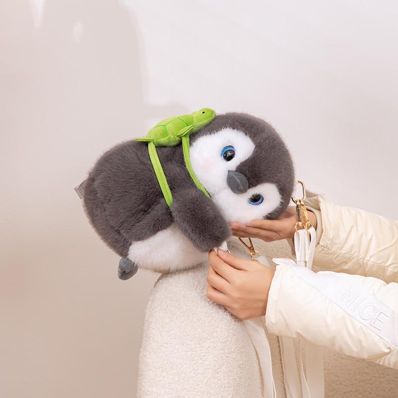 Plush Raccoon Stylish Bag Cute Panda Backpack Cuddly Penguin Soft Toy Perfect Kids For
