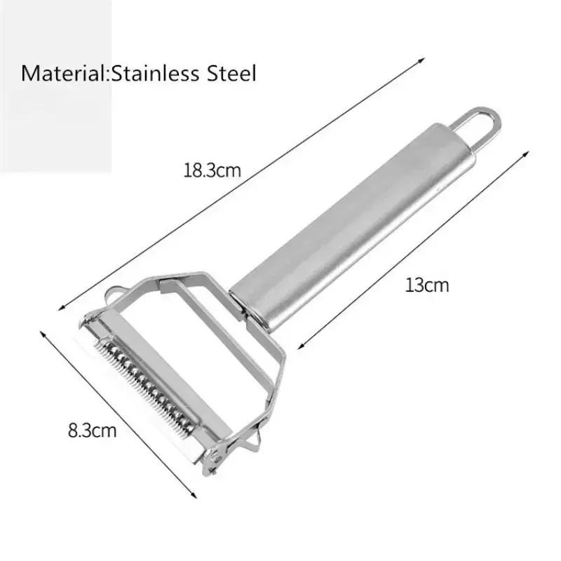 Kitchen Vegetable Peeler Stainless Potato Cutter Double-Head Vegetable Slicer Household Multiple-Function Vegetable Chopper
