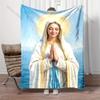 1PC Praying saintly figure Print Blanket Warm Soft Fluffy Kids and Adult Sofa Bed Throw Blanket Outdoor Travel Camping RV