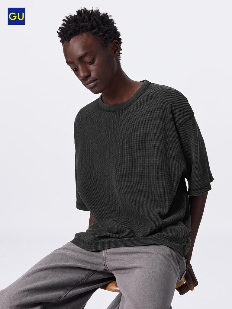 Uniqlo Футболка Gu Wash Waffle Box City, часть 5 