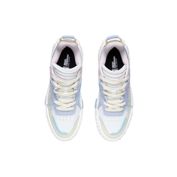 Li-Ning 001 Unblock White Light Blue Weak Pink Women Sneakers Multi-Color Cloud-White AGCR152-2