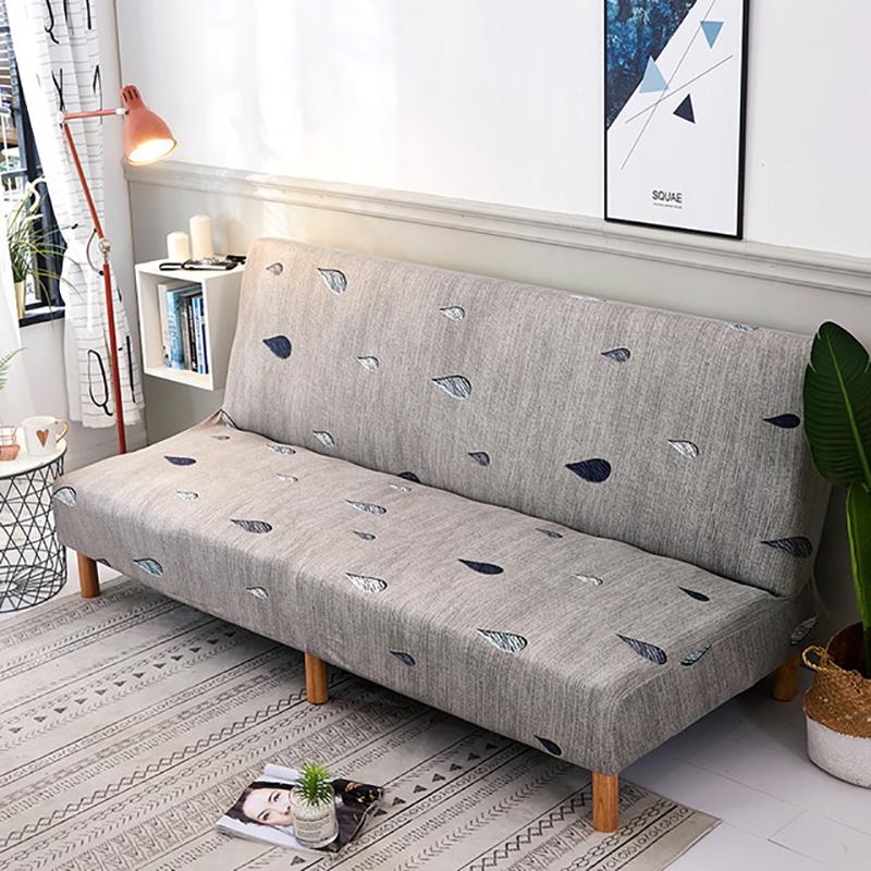 Meijumer All-inclusive Sofa Cover Floral Without Armrest Sofa Bed Cover Tight Wrap Elastic Protector Slipcover Couch Cover