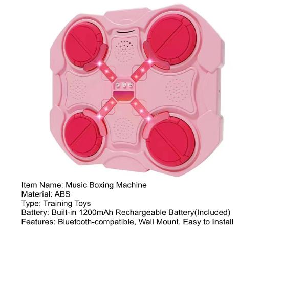 1 комплект музыкальной боксерской машины, настенная, совместимая с Bluetooth, регулируемая, умная, светодиодная, боксерская тренировочная мишень, боксерская подушка, домашний тренажерный зал, тренировочное оборудование