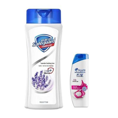 Набор: Гель для душа Safeguard Лаванда и Шампунь Head & Shoulders Шелковистая гладкость