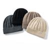 Autumn and winter cashmere hat women's new wool knitted big head circumference headgear warm versatile cold hat men