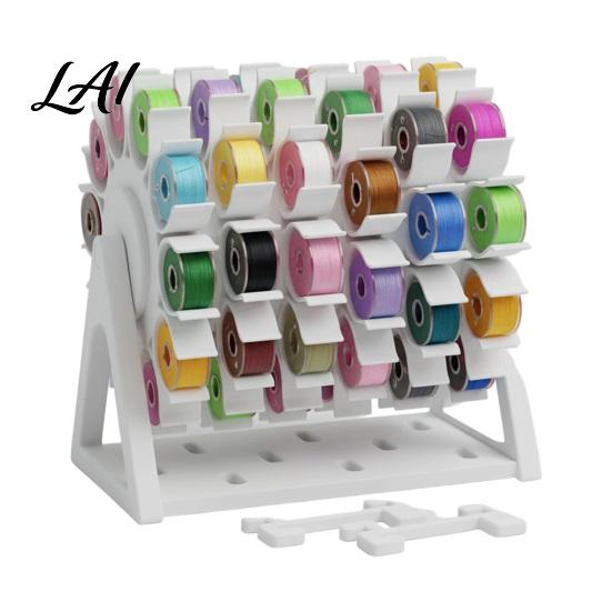 DIY Craft Storage Rotating Bobbin Thread Organizer Tangle-free Sewing Holder Ferris Wheel Spool Rack Design Space-saving Gift for Quilting