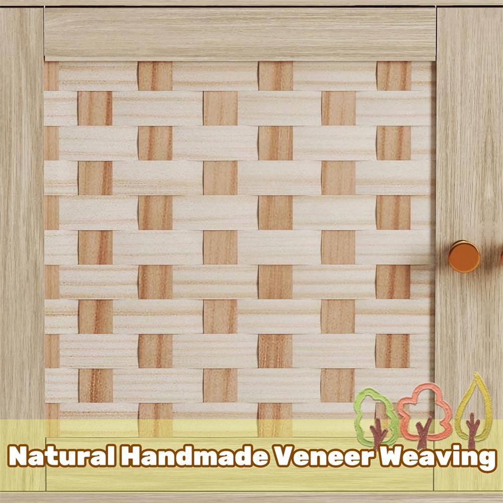 АКЦИЯ США Элегантный журнальный столик из шпона с раздвижной дверью, симметричный дизайн, шкаф для хранения вещей для гостиной, спальни