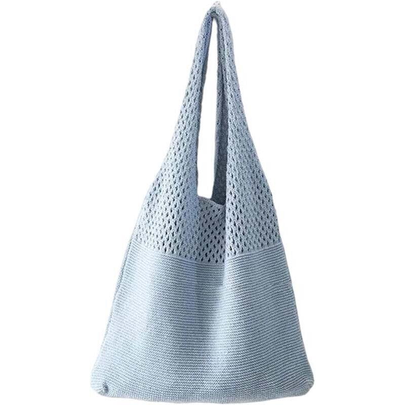 Винтажная вязаная сумка через плечо для женщин, элегантная и шикарная, идеально подходит для повседневного использования, большая вместимость