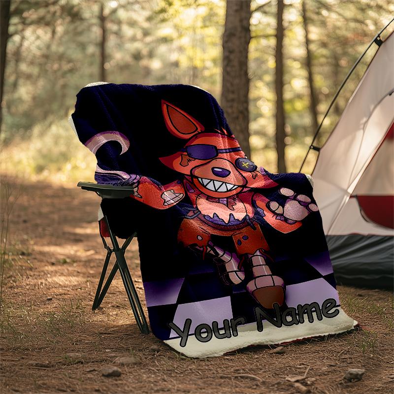 Personalized Custom Name Blanket - Five Nights at Freddy's Print Design,Blanket for Sofa,Bed,Travel,Camping - Soft and Warm, Great Gift
