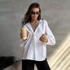 Women Spring Autumn Temperament Solid Suit Collar Long Sleeve Shirt Blouses