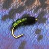 10pcs Green Glass Caddis Wet Nymph Fly Size 14 Fly Fishing Bait