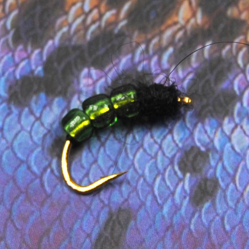 10pcs Green Glass Caddis Wet Nymph Fly Size 14 Fly Fishing Bait
