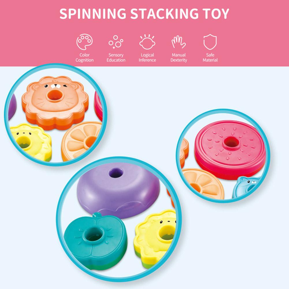 Радужная вращающаяся башня Монтессори-игрушка, вращающиеся игрушки для детей, подарок на день рождения