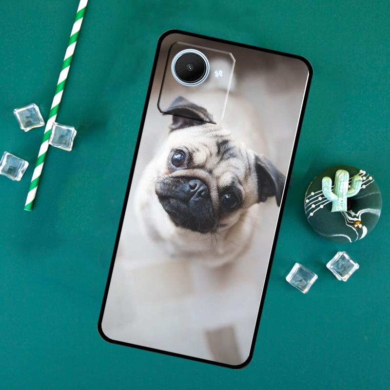 Cute Pug Dog For Realme 15 14 13 12 11 10 Pro Plus C65 C67 C63 C61 C55 C51 C53 C35 C75 GT6 GT7 Pro Case