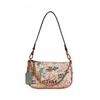 Mini PU Leather Crossbody Bag Women Chic Chain Strap Shoulder Trendy Everyday Handbag In Beige Pink
