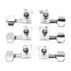 Small Square Fully Enclosed Locking Tuners 3L 3R Metal String Tuning Pegs Guitar Accessories Silver