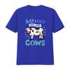 Cow Just A Boy Who Loves Cows T Shirt For Lovers Print vintage Washed Versatile Slightly Casual Breathable Stretched