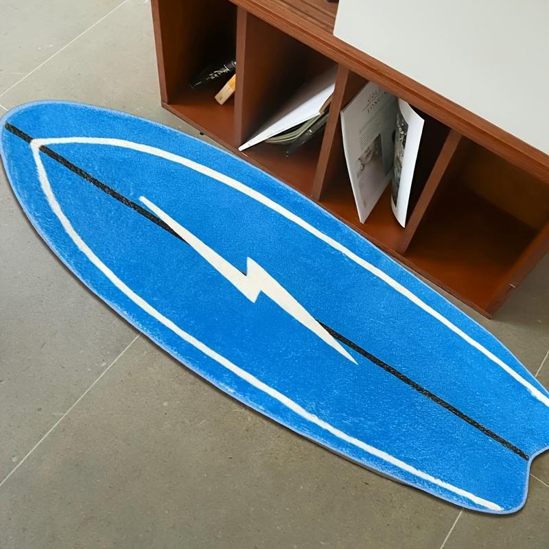 Creative Surfboard Wool-like Carpet Bedside Rug for Bedroom Soft and Easy to Clean Hall Floor Mat Home Decoration