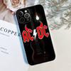 AC Back In Black DC Прозрачный ТПУ чехол для телефона для iPhone 17 11 12 13 14 15 16 Pro Max 16 Plus