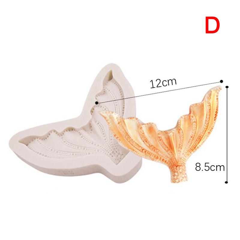 3D хвост русалки ракушка морская звезда силиконовая форма помадка торт декор форма для выпечки
