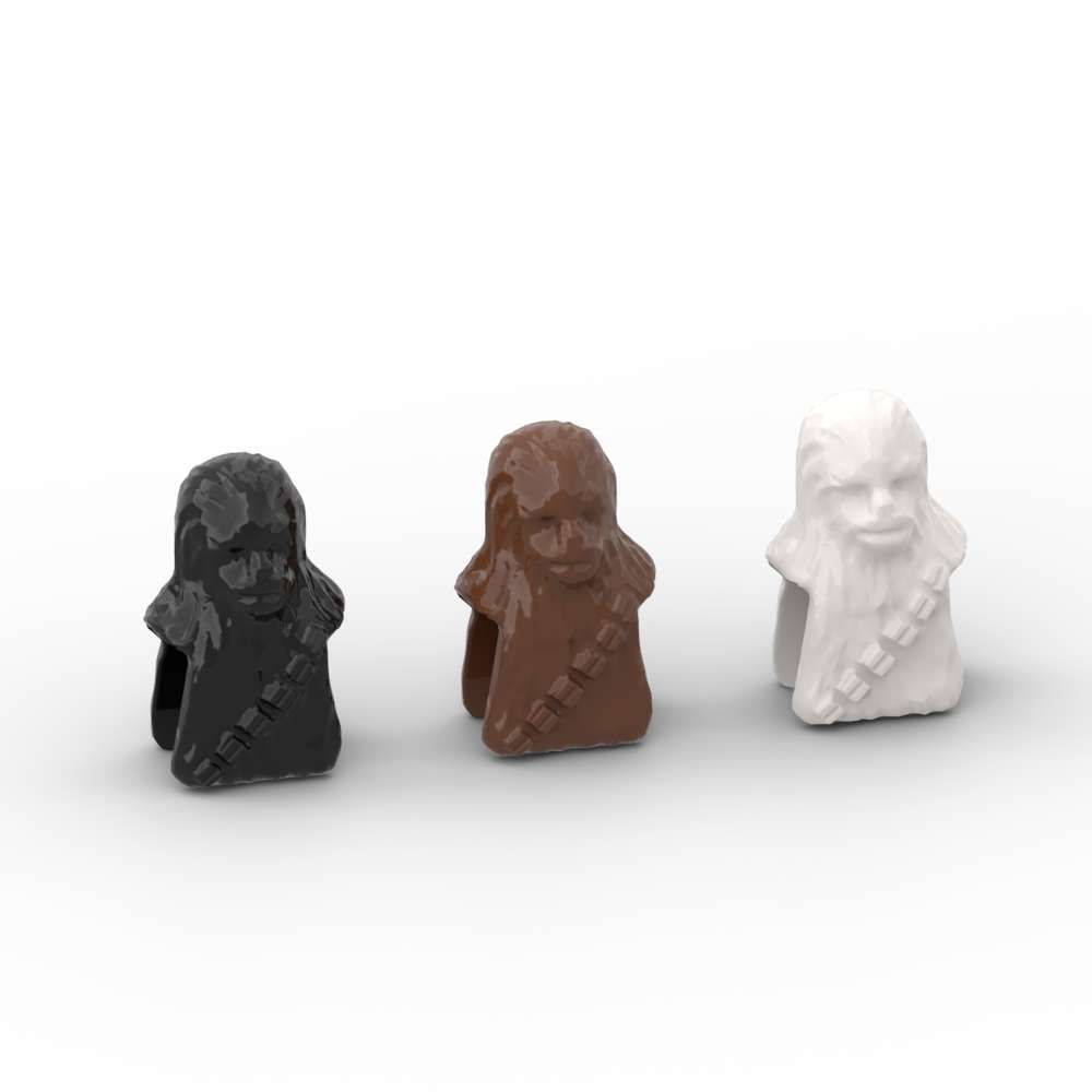 non-toxic MOC 10PCS 30483 Gorilla Hair Building Blocks Wookiee Solider Head Kit Brick Particle Educational Toys Children Birthday Kid Gift