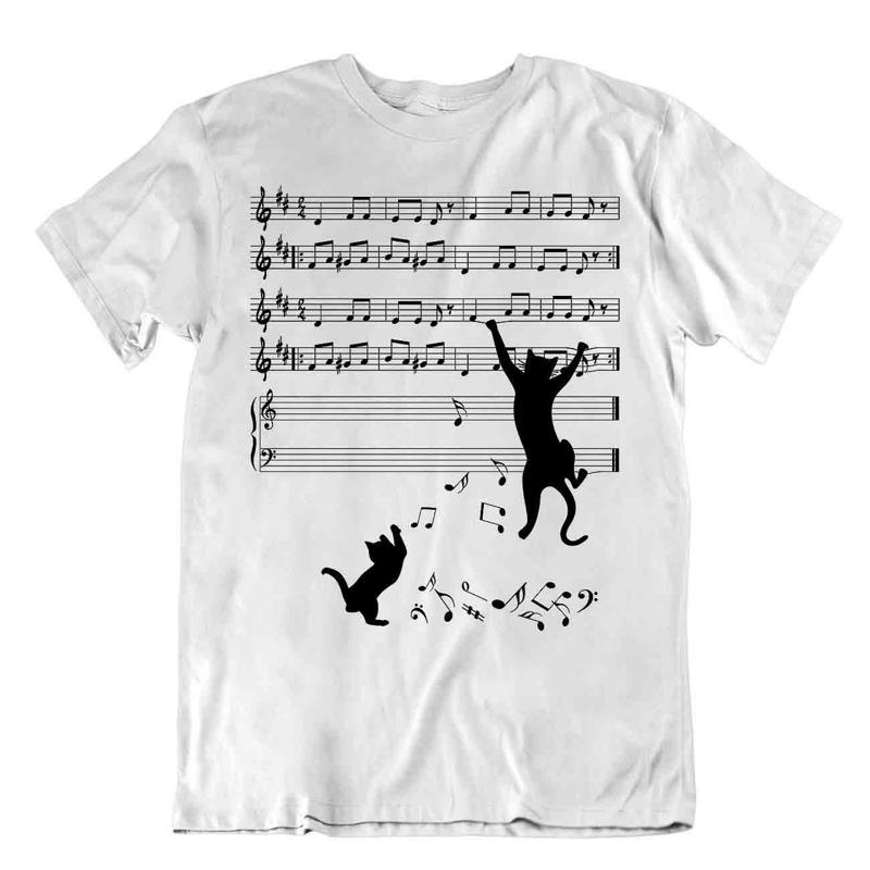 A Collapse Of Music Notes T Shirt Cats Dance Tshirt Funny Comic Tee