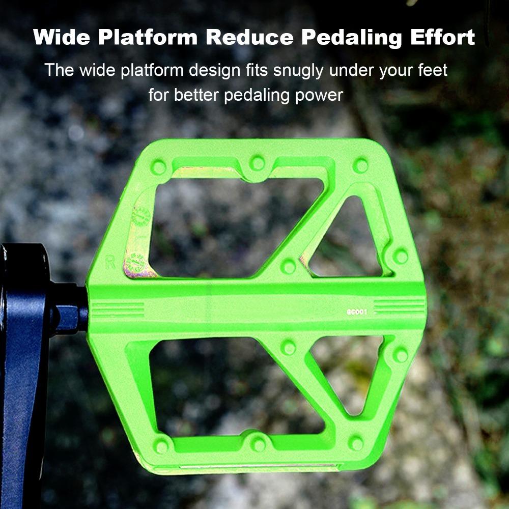 Nylon Fiber Body Bicycle Pedals Boron Steel Spindle Bike Platform Pedals Bike Maintenance