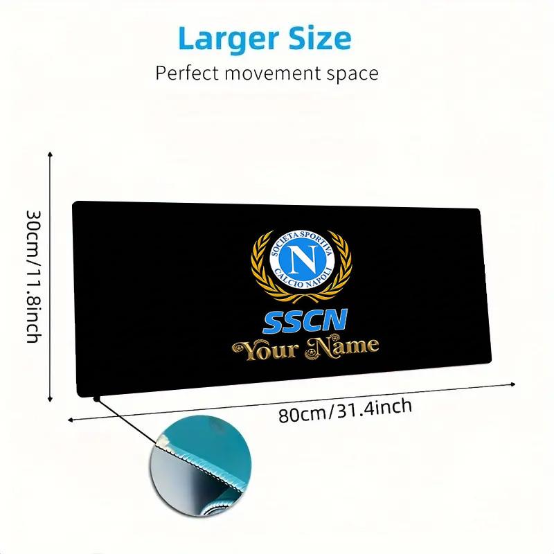 S1 Custom Name Large Size Mouse Pad Large Gaming Table Cushion Non-slip Laptop Tablet Big Mousepad XXL Mat Mini PC Playmat With Lock edge