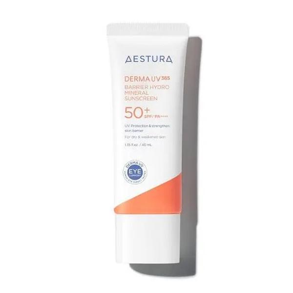 AESTURA Derma UV365 Barrier Hydrating Mineral Sunscreen Set 40ml + 20ml – Moisturizing Physical UV Protection