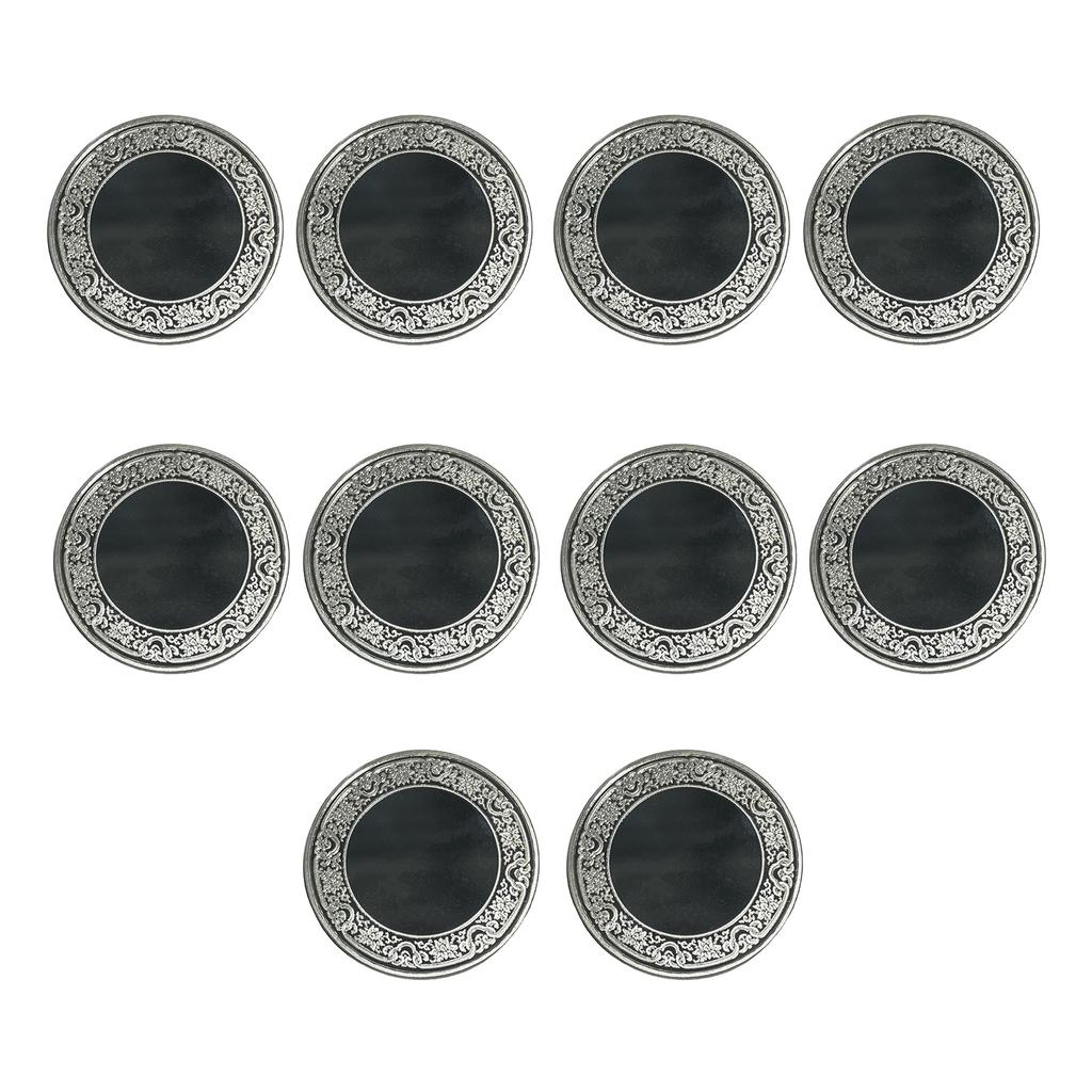 Набор из 10 чистых монет для гравировки 40 мм, цельнометаллических с покрытием, монеты с цветочным краем и защитной коробкой для персонализированных поделок