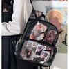 Прозрачный рюкзак Mochila Y2K Ita большой емкости, повседневная сумка на молнии, молодежный, базовый, Mochilas Mujer, сумки для студентов, для женщин