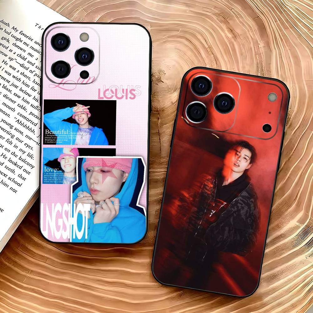 Чехол для телефона Louis LNGSHOT для iPhone 17, 16, 15, 14, 13, 12, 11 Plus, Pro Max, XS, Мягкий черный чехол