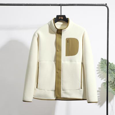 Осенне-зимняя теплая уличная флисовая одежда для мужчин и женщин, флисовое пальто с воротником-стойкой в цветных блоках, куртка с толстым флисом для тепла