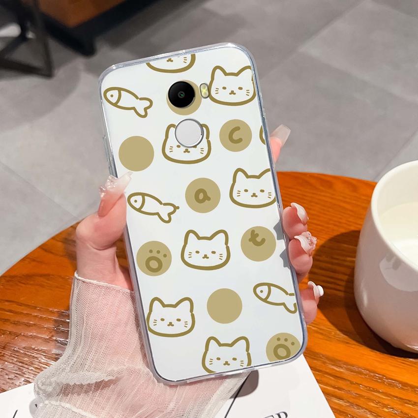 Чехол для Redmi 4 3 6 Pro 4A 4X 5A 5 Plus K90 Милый узор акулы и кошки Телефонные сумки Мягкий ультратонкий ТПУ силикон Противоскользящая оболочка для Redmi Прозрачная задняя крышка