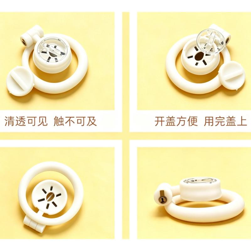 Rotating Flat Plate Chastity Cage Erotic Urethral Lock Male Penis CB Lock Abstinence Bondage SM Sissy Dual Cover Lock Sex Toys
