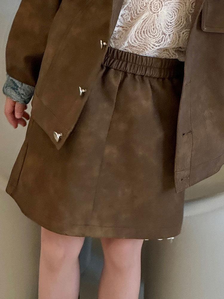 Комплект костюма для девочек «Осень 2025» с вышивкой хризантем - Модная повседневная детская одежда