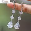 Dazzling Zirconia Hanging Earrings Female Engagement Accessories for Women Delicate Bridal Wedding Jewelry Graceful Gift