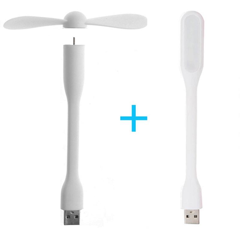 Портативный Креативный Мини USB Вентилятор Гибкий Сгибаемый Охлаждающий Вентилятор и USB Светодиодная Лампа Для Пауэрбанка Ноутбука и Компьютера Летний Гаджет