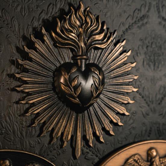 Священное Сердце Готическая Настенная Табличка Украшение Дома Молитвенный Стенд Непорочное Сердце