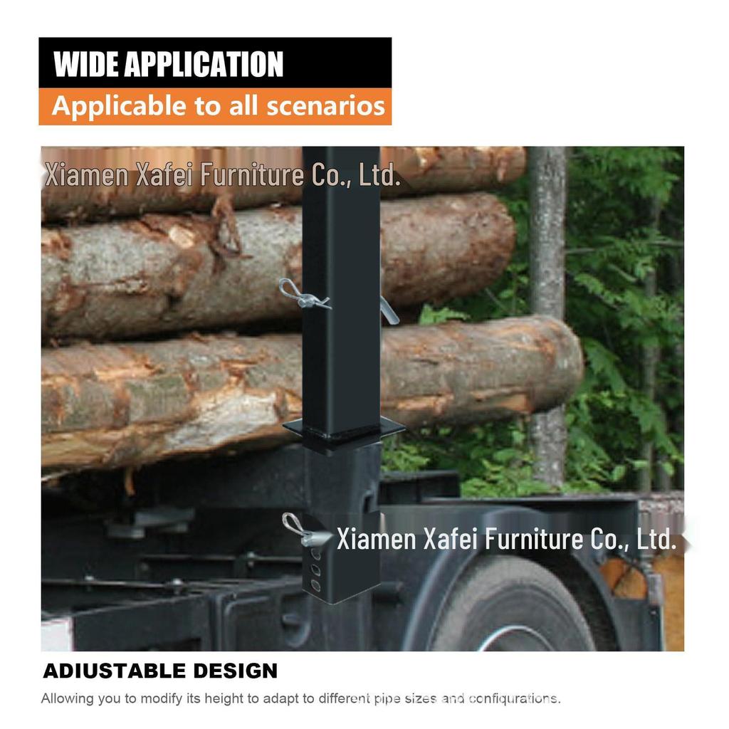 4-piece adjustable pipe pile for flatbed trailer side rails