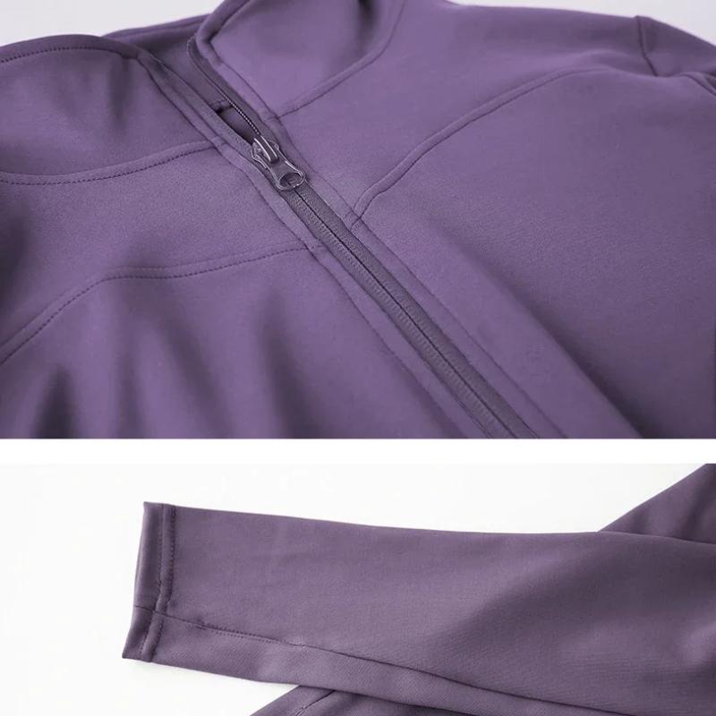 S-3XL Женская спортивная куртка облегающего кроя с длинными рукавами, пальто для фитнеса, топы для йоги с отверстиями для больших пальцев, спортивная куртка, толстовки для тренировок