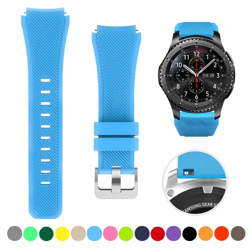 Ремешок 20 мм 22 мм для Samsung galaxy watch4 44 мм/40 мм 5 pro active 2 Gear s3, силиконовый браслет Correa, браслет Huawei Watch gt2/3/2e